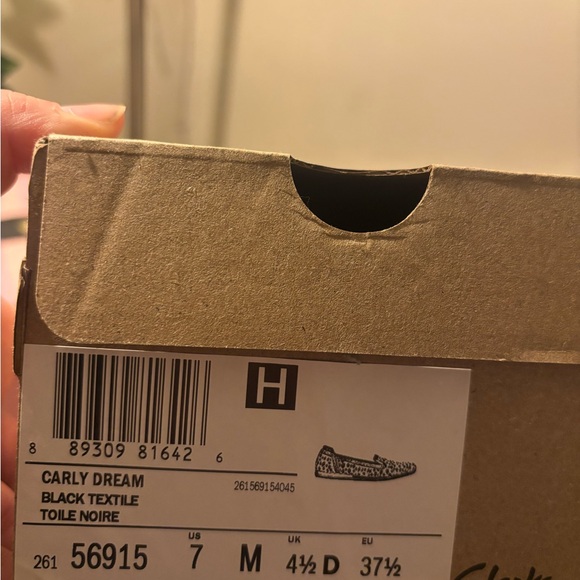 Cloudsteppers by Clarks Sparkling Black Flats - Picture 5 of 5